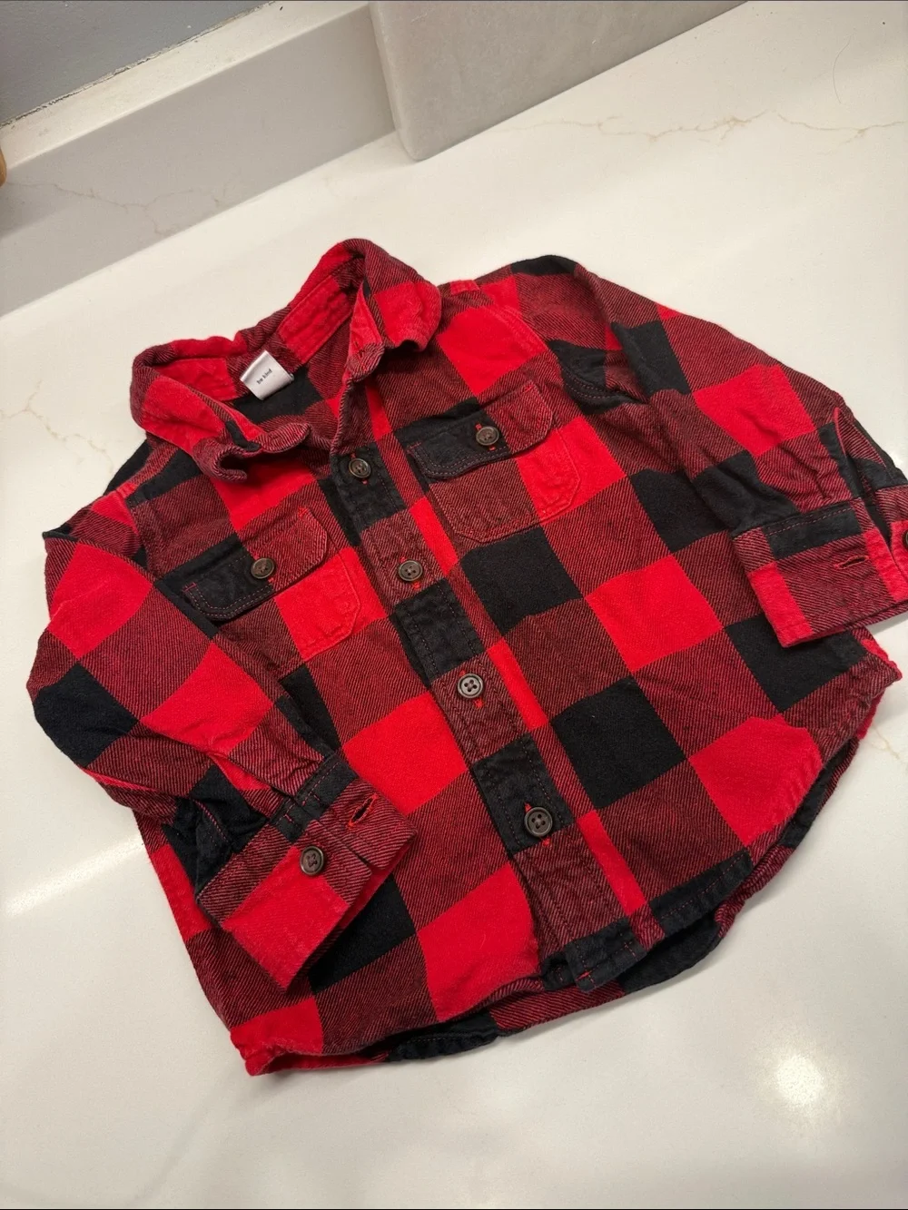 Set of 2 Old Navy Baby Button-Down flannel Shirts 18 mo